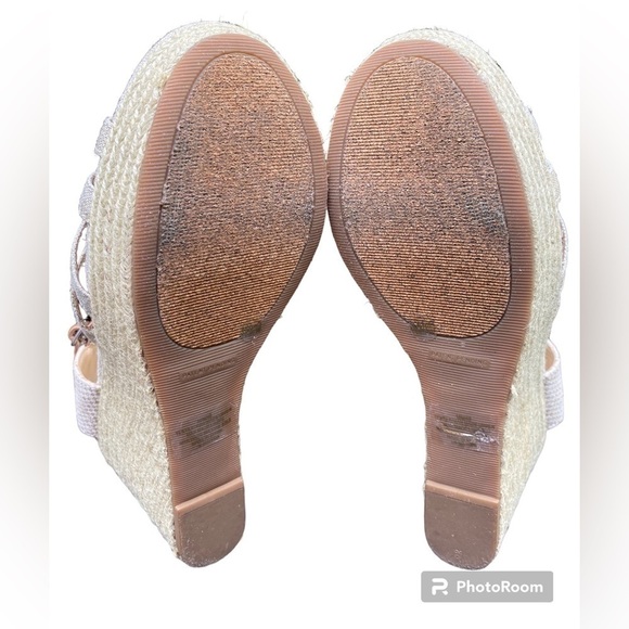 Lucky Brand KALLEY Wedge 4” Heel Espadrille Sandals Natural Beige Size 10 GUC!!! - Picture 14 of 15